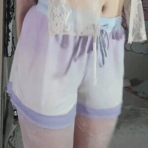 soft pastel lavender cute shorts XS